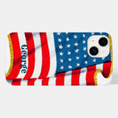 ヴィンテージ 愛国 アメリカ国旗, 7月4日 Case-Mate iPhoneケース (裏面 (横))