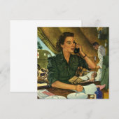 ヴィンテージ 愛国 ナース 電話中 (正面/裏面)