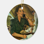 ヴィンテージ 愛国 ナース 電話中 セラミックオーナメント (左)