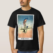 ヴィンテージ 愛国、女性、イーグルとアメリカ国旗 Tシャツ (正面)