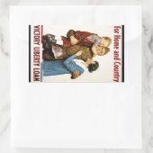 ヴィンテージ 愛国 戦士 勝利 リバティ ローン 長方形シール (バッグ)