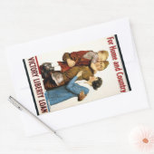 ヴィンテージ 愛国 戦士 勝利 リバティ ローン 長方形シール (封筒)