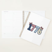 ヴィンテージ 愛国 1776 リボン Tシャツ デザイン 1 プランナー手帳 (ディスプレー)