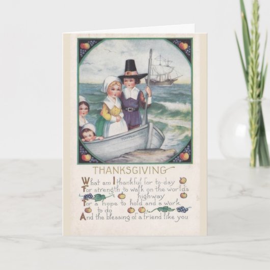 ヴィンテージ – 感謝祭の恵み シーズンカード (正面)