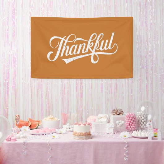 ヴィンテージ　感謝　ハッピー＋Thanksgiving　秋のギフト 横断幕 (パーティー)