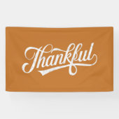ヴィンテージ　感謝　ハッピー＋Thanksgiving　秋のギフト 横断幕 (横)