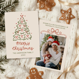 ヴィンテージ 手描き リボン ツリー 写真 クリスマス