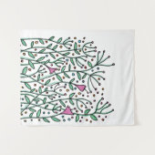 ヴィンテージ 手描き 花 マグネット キーチェーン タペストリー (正面(横))