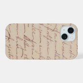 ヴィンテージ 手書き 手紙 iPhoneケース 💫 iPhone 15ケース (裏面横)