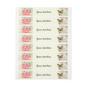 ヴィンテージ、折り返しのまわりに住所 シール ラップアラウンド宛名ラベル (シート)