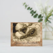 ヴィンテージ 招待状はがき インビテーションポストカード (スタンド正面)