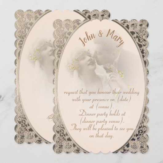 ヴィンテージ 招待状 (正面/裏面)