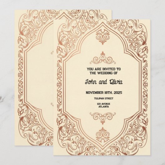 ヴィンテージ 招待状 (正面/裏面)