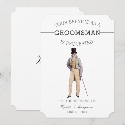 ヴィンテージ 招待状 (正面/裏面)