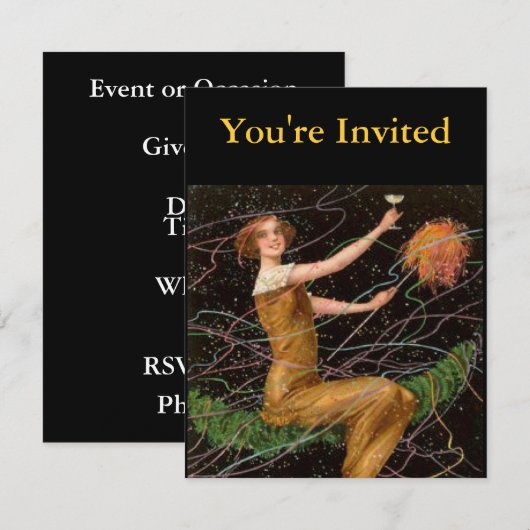 ヴィンテージ 招待状 (正面/裏面)