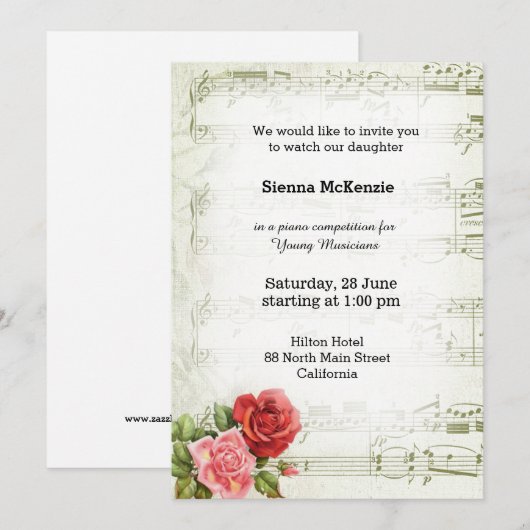 ヴィンテージ 招待状 (正面/裏面)