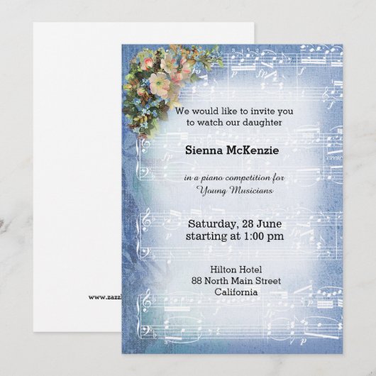 ヴィンテージ 招待状 (正面/裏面)