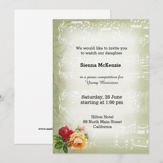 ヴィンテージ 招待状 (正面/裏面)