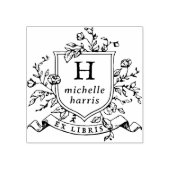 ヴィンテージ 描画 モノグラム エクス ライブリス 名前 帳 ラバースタンプ (インプリント)