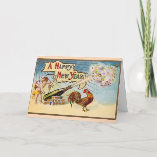 ヴィンテージ – 新年おめでとう。 カード (正面)