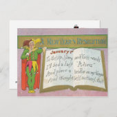 ヴィンテージ:新年の決意 – シーズンポストカード (正面/裏面)