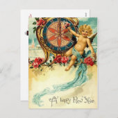 ヴィンテージ：新年 –  シーズンポストカード (正面/裏面)