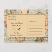 ヴィンテージ、旅行結婚式はがきを保存 案内ポストカード (正面)