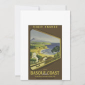 ヴィンテージ – 旅行 – ポスター – バスク – コーストフランス シーズンカード (裏面)