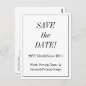 ヴィンテージ「日付を保存！」 ポストカード (正面/裏面)