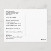 ヴィンテージ「日付を保存！」 ポストカード (裏面)