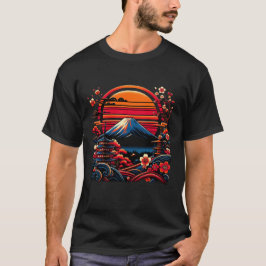 ヴィンテージ 日本の桜 富士山 Tシャツ