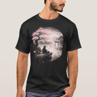 ヴィンテージ 日本の漁師 桜 禅 Tシャツ