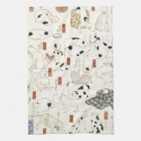 ヴィンテージ 日本の猫アート 浮世絵木版画