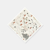 ヴィンテージ 日本の猫アート 浮世絵木版画 スタンダードカクテルナプキン (角)