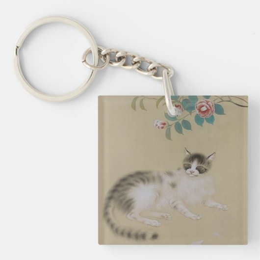 ヴィンテージ 日本の猫 キーチェーン (正面)