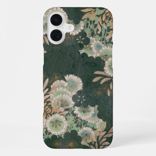 ヴィンテージ 日本の菊の模様のスマホケース | 雪 iPhoneケース (裏面)