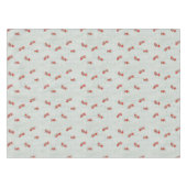 ヴィンテージ·日本の金ゴールド·フィッシュ反復パターン テーブルクロス (正面(横))