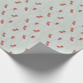 ヴィンテージ·日本の金ゴールド·フィッシュ反復パターン ラッピングペーパー (角)