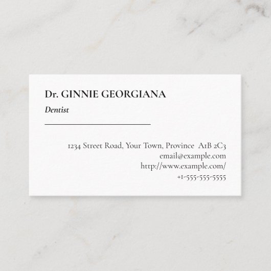 ヴィンテージ、旧ファッションドおよびクラシック名刺 名刺 (正面)