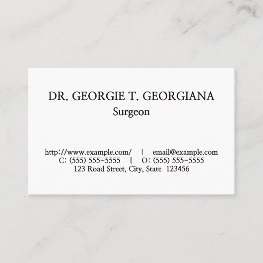 ヴィンテージ、旧ファッションド品、およびクラシックビジネス・カード 名刺 (正面)