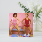 ヴィンテージ「旧学校好気球技場」フラットノートカード (スタンド正面)