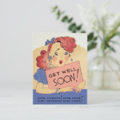 ヴィンテージ　早く回復してね ポストカード (スタンド正面)