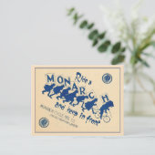 ヴィンテージ(昆虫)オオカバマダラ、モナークサイク広告サイクル ポストカード (スタンド正面)