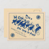 ヴィンテージ(昆虫)オオカバマダラ、モナークサイク広告サイクル ポストカード (正面/裏面)