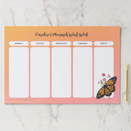 ヴィンテージ（昆虫）オオカバマダラ、モナークバタフライウィークエアアットザグランスプランナー ペーパーパッド