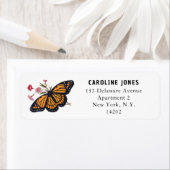 ヴィンテージ（昆虫）オオカバマダラ、モナークバタフライオレンジレトロ ラベル (インサイチュ)