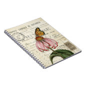 ヴィンテージ(昆虫)オオカバマダラ、モナークバタフライスパイラルジャーナルノートブック ノートブック (右側)