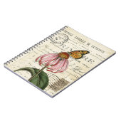 ヴィンテージ(昆虫)オオカバマダラ、モナークバタフライスパイラルジャーナルノートブック ノートブック (左側)