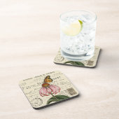 ヴィンテージ(昆虫)オオカバマダラ、モナークバタフライ&ドキュメントコースターセット コースター (右側)