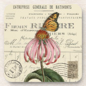 ヴィンテージ(昆虫)オオカバマダラ、モナークバタフライ&ドキュメントコースターセット コースター (正面)